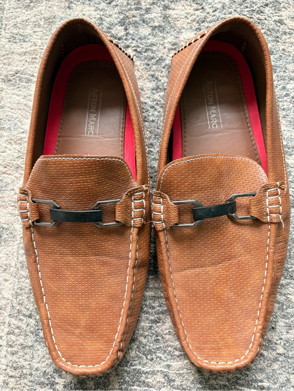Men’s Tan Leather Bit Loafers